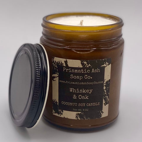 Whiskey & Oak - Coconut Soy Wax - Candle