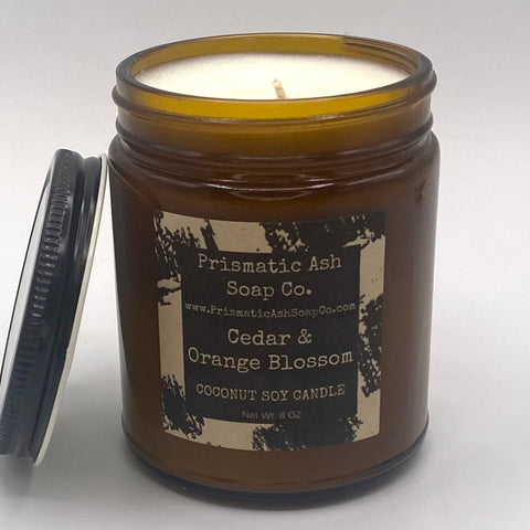 Cedar & Orange Blossom - Coconut Soy Wax - Candle